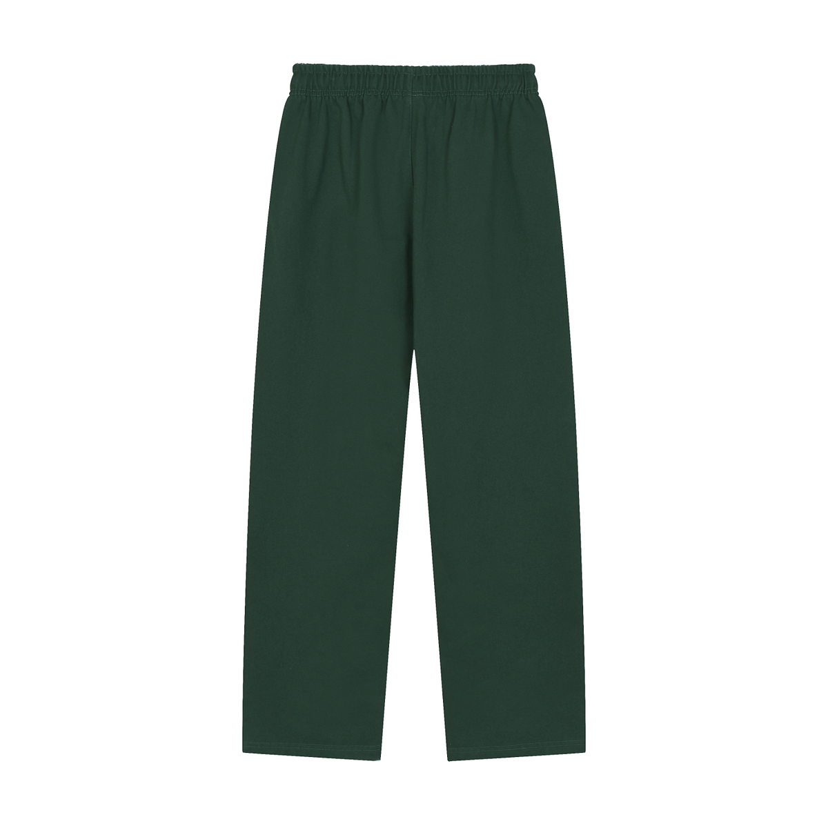 Blackish green heavyweight pants, back view