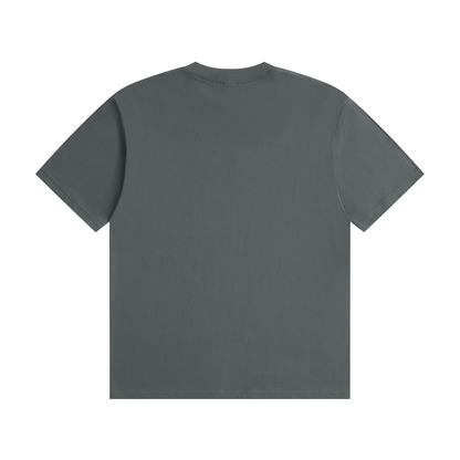 Gray cotton tee, back view