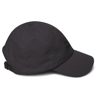 dark grey cap on a white background, right view