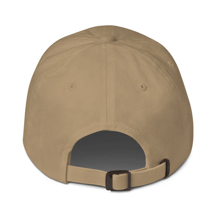 khaki cap on a white background, back view