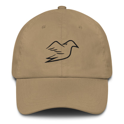 khaki cap on a white background, front view
