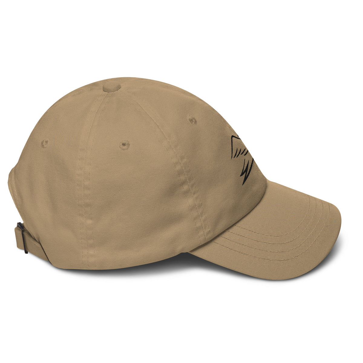 khaki cap on a white background, right view