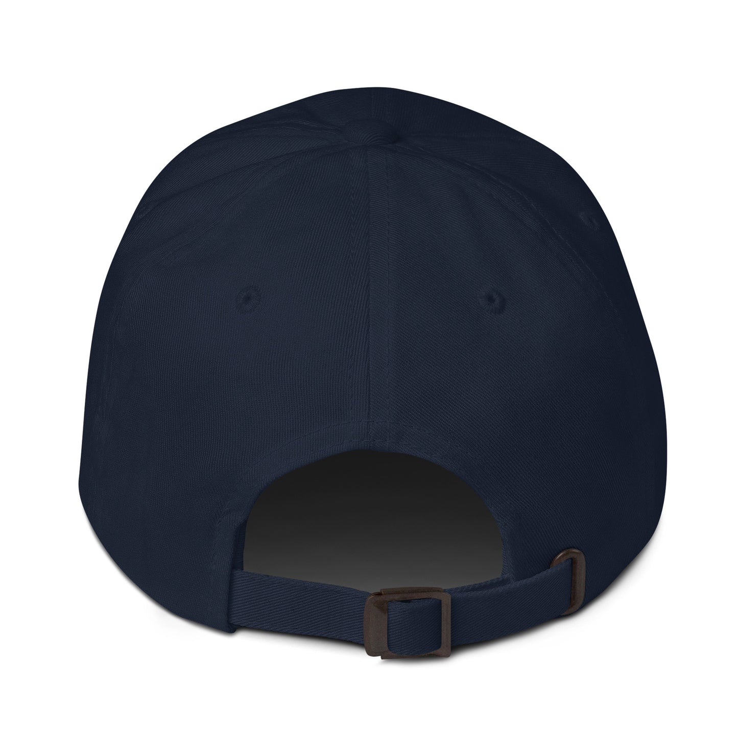 navy cap on a white background, back view