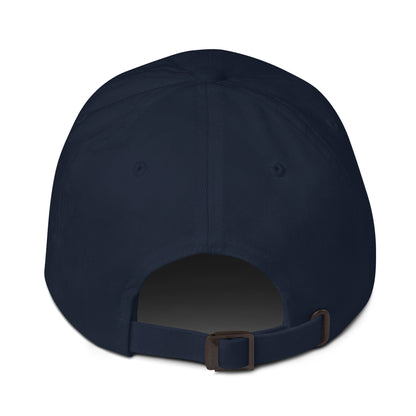 navy cap on a white background, back view