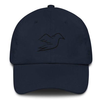 navy cap on a white background, front view