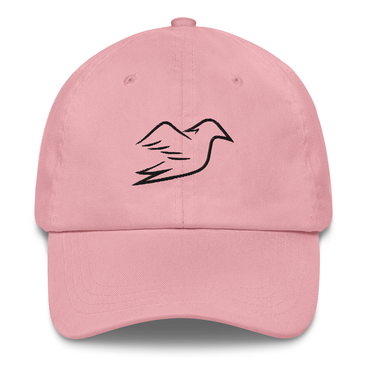pink cap on a white background, front view