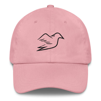 pink cap on a white background, front view