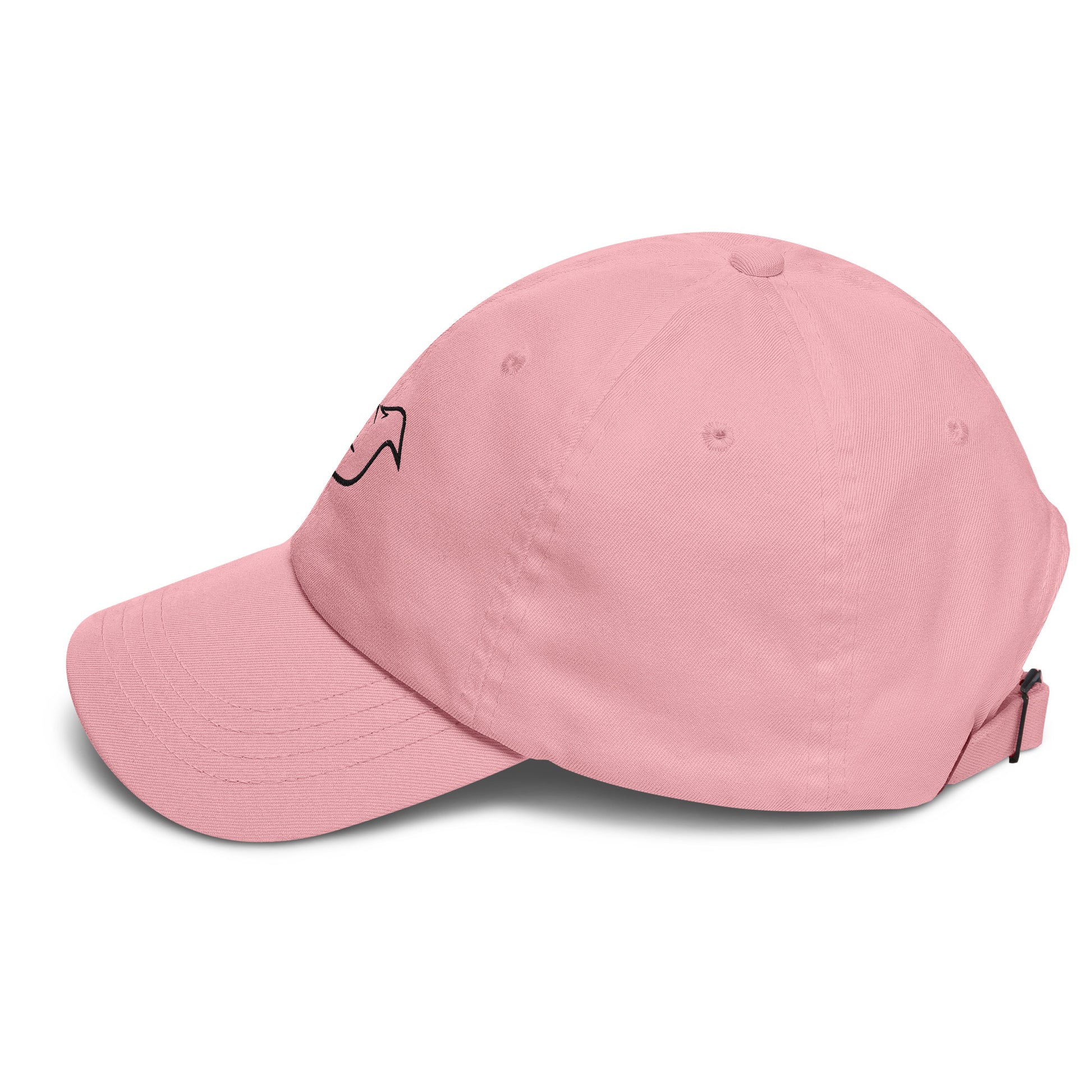 pink cap on a white background, left view