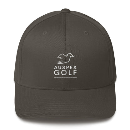 dark grey cap on a white background, front view