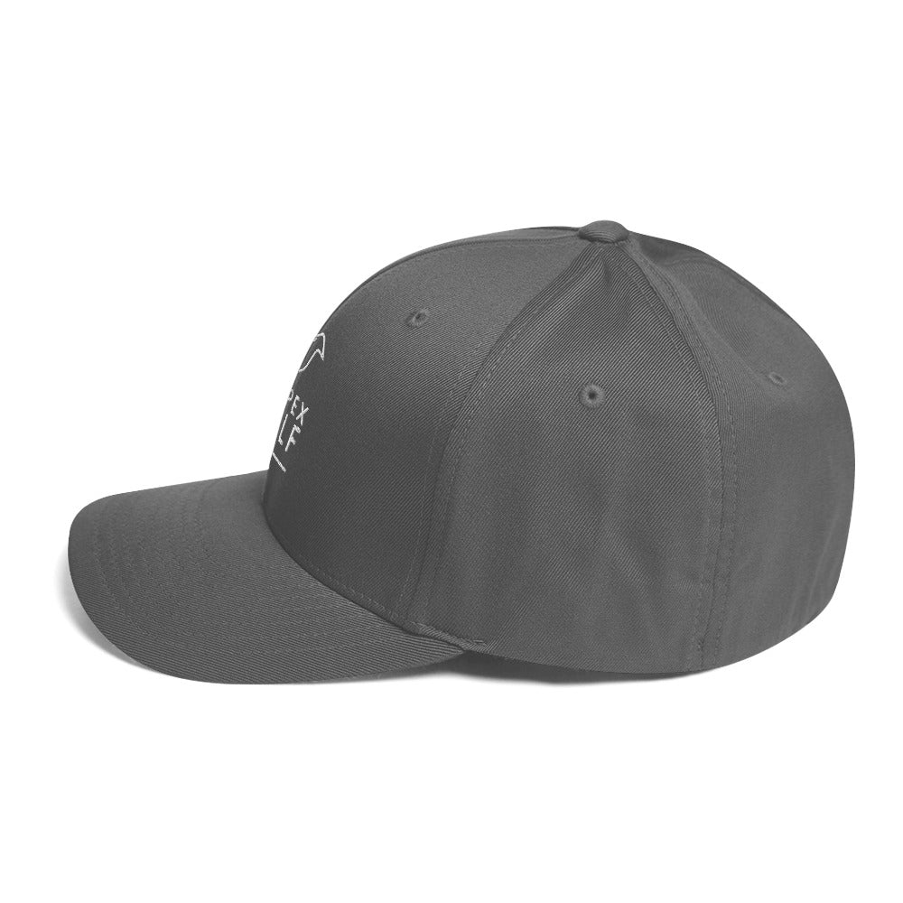 grey cap on a white background, left view