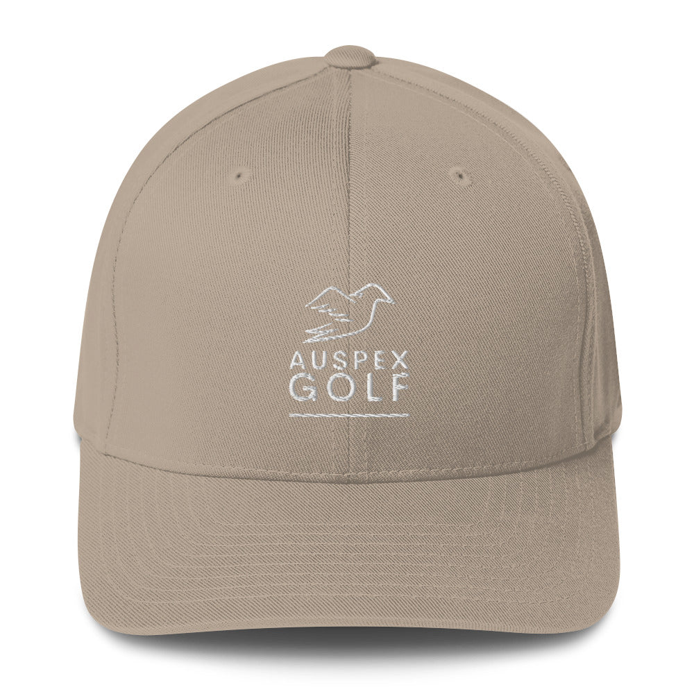 khaki cap on a white background, front view