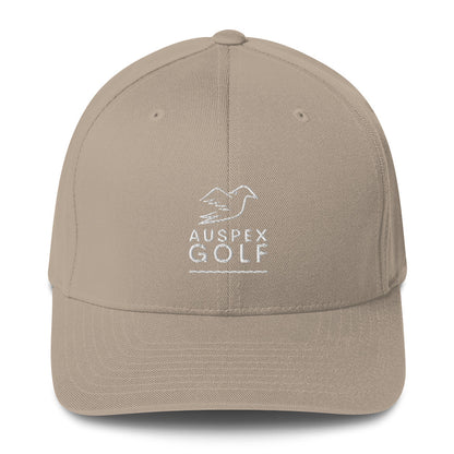 khaki cap on a white background, front view
