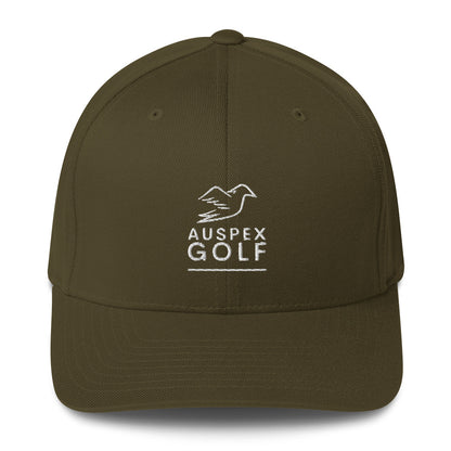 olive cap on a white background, front view