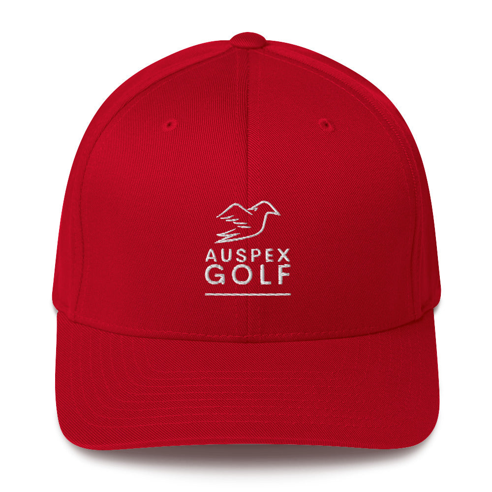 red cap on a white background, front view