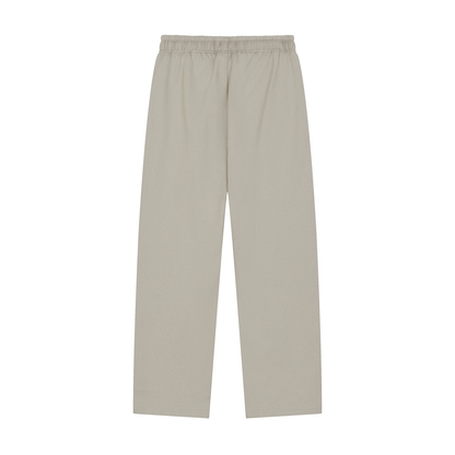 Light gray heavyweight pants, back view
